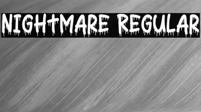 Nightmare Regular Font examples