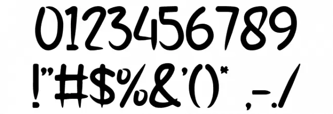 Nightmare Side Font OTHER CHARS