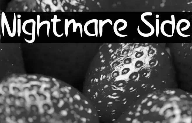 Nightmare Side Font examples