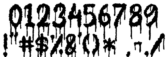 Nightmare Story Font OTHER CHARS