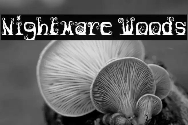 Nightmare Woods Font examples