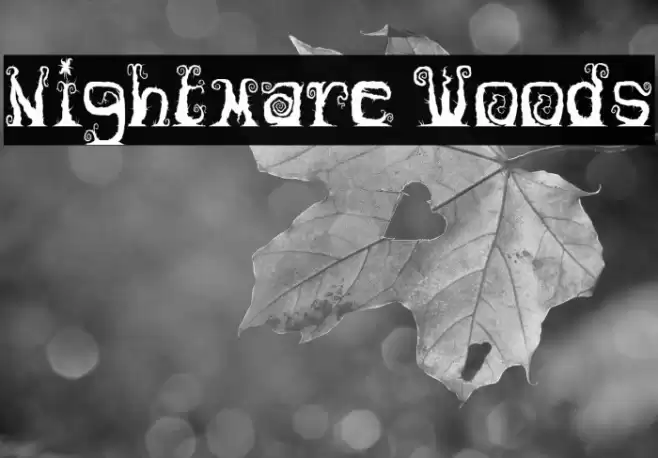 Nightmare Woods Font examples