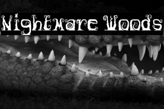 Nightmare Woods Font examples
