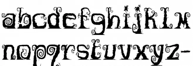 Nightmare Woods Fuentes MINÚSCULAS