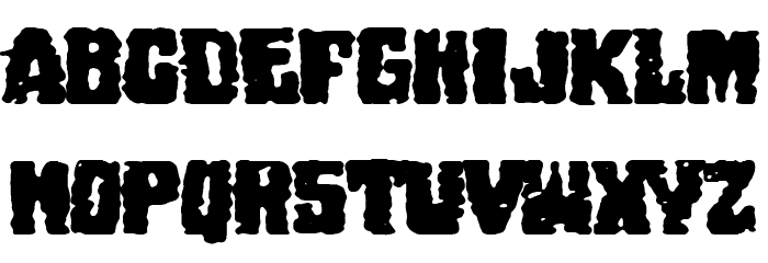 Nightmare on Raval Streets Font LOWERCASE