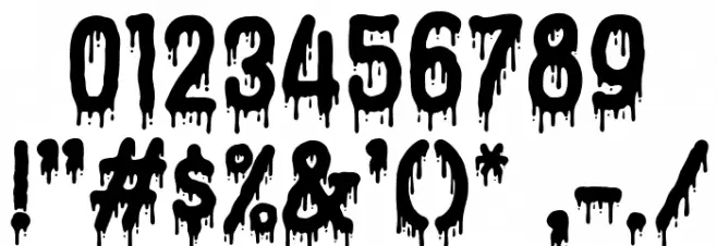 Nightmare Font OTHER CHARS