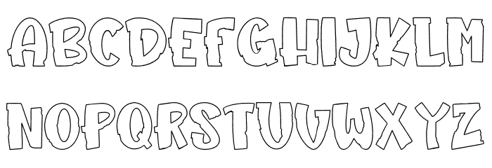 NightmareFromJackOutline Шрифта ВЕРХНИЙ