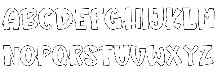 NightmareFromJackOutline Шрифта строчной