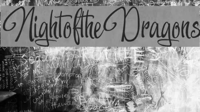 NightoftheDragons Font examples