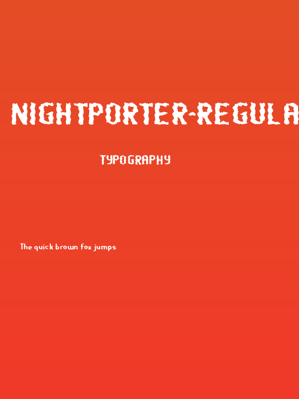 Nightporter-Regular Poster