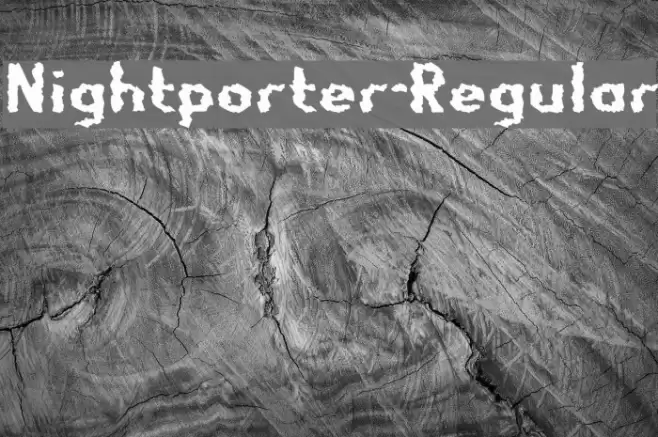 Nightporter-Regular Caratteri examples