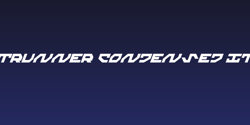 Nightrunner Condensed Italic Social Header