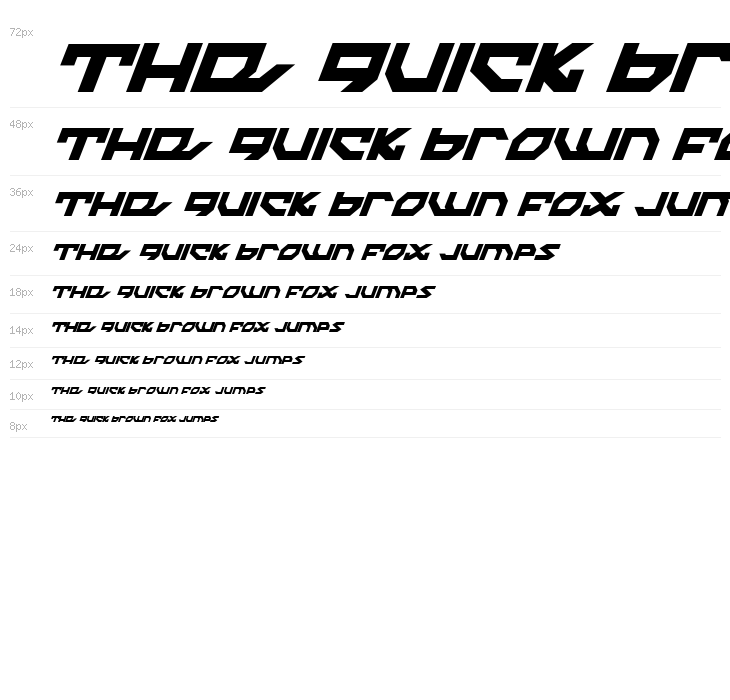 Nightrunner Condensed Italic Waterfall