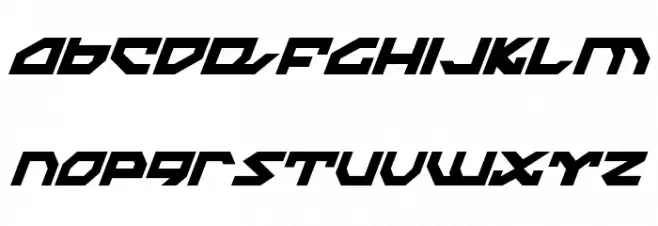 Nightrunner Condensed Italic फ़ॉन्ट लोअरकेस