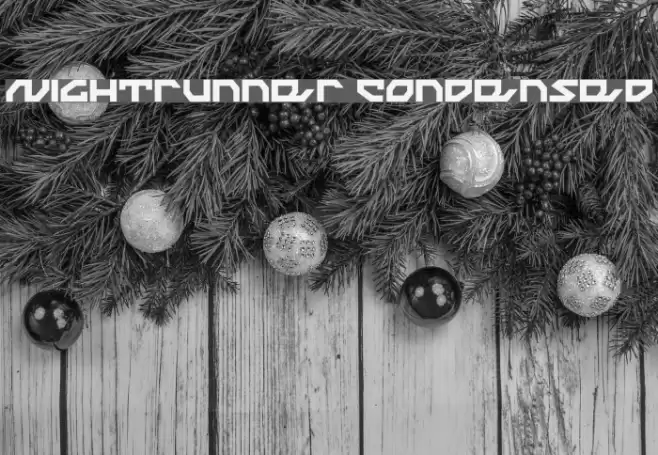 Nightrunner Condensed 字体 examples