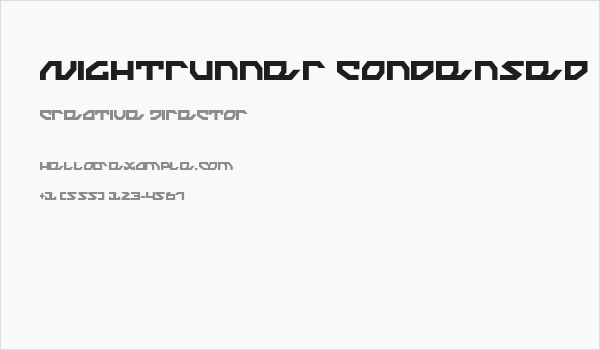 Nightrunner Condensed Business Card