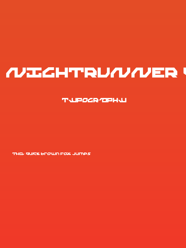 Nightrunner Condensed Poster