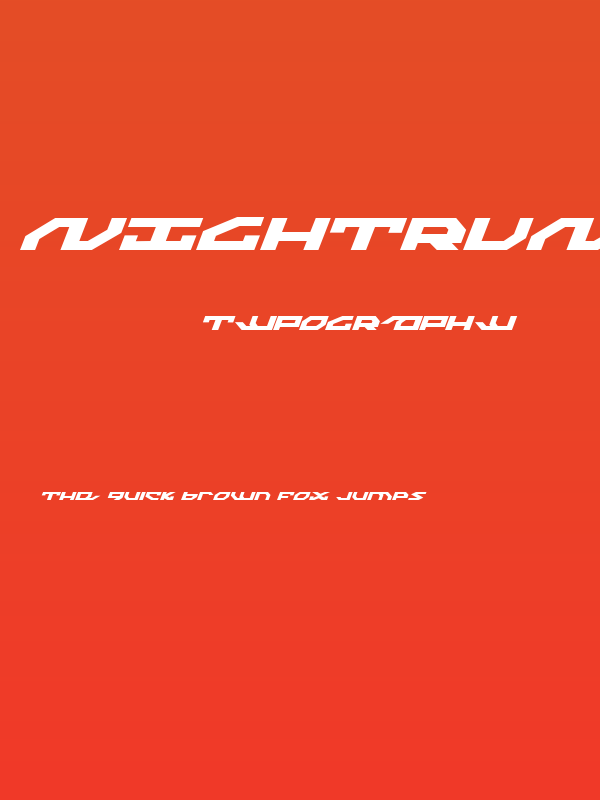 Nightrunner Expanded Italic Poster