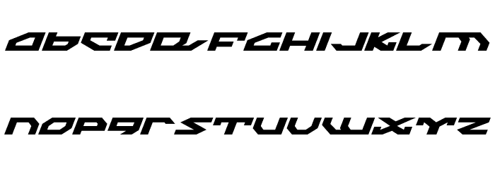 Nightrunner Expanded Italic Font LOWERCASE