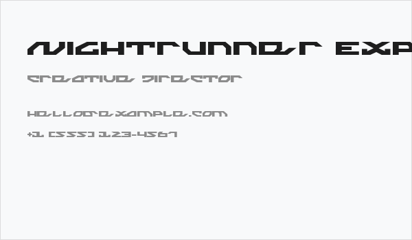 Nightrunner Expanded Business Card