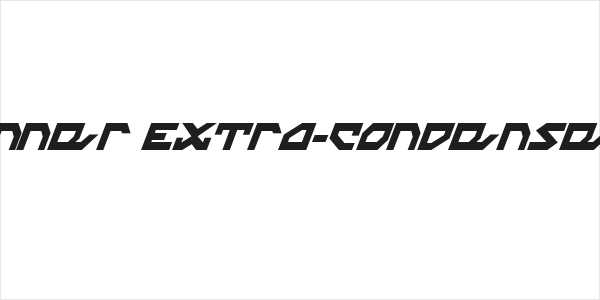 Nightrunner Extra-Condensed Italic Logo