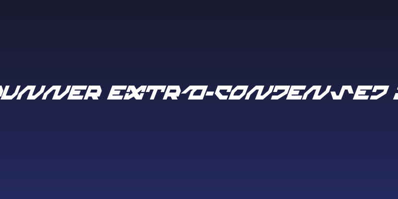 Nightrunner Extra-Condensed Italic Social Header