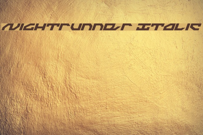 Nightrunner Italic Font examples