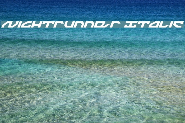 Nightrunner Italic Font examples