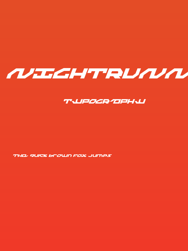 Nightrunner Italic Poster