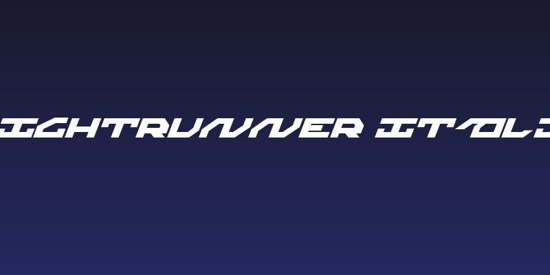 Nightrunner Italic Social Header