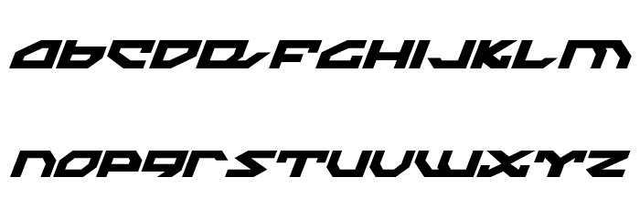 Nightrunner Italic Font LOWERCASE