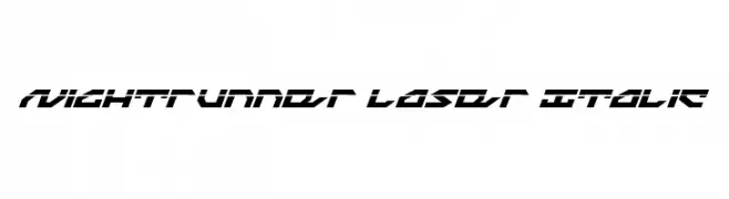 Nightrunner Laser Italic  नि: शुल्क फ़ॉन्ट्स डाउनलोड