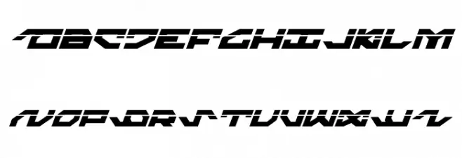 Nightrunner Laser Italic 字体 大写