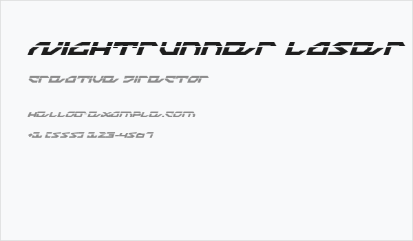 Nightrunner Laser Italic Business Card