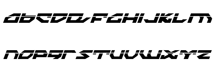Nightrunner Laser Italic Font LOWERCASE