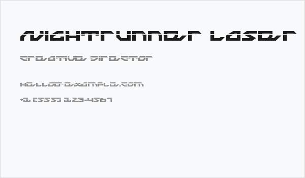 Nightrunner Laser Business Card