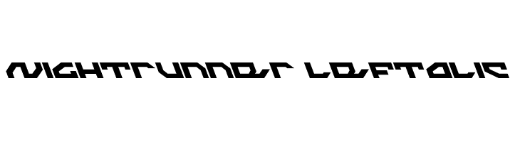 Nightrunner Leftalic  les polices de caractères gratuit tlcharger