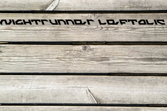 Nightrunner Leftalic Font examples