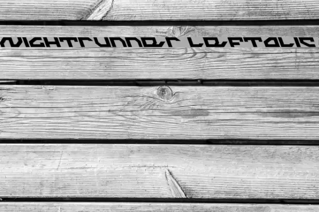 Nightrunner Leftalic Font examples