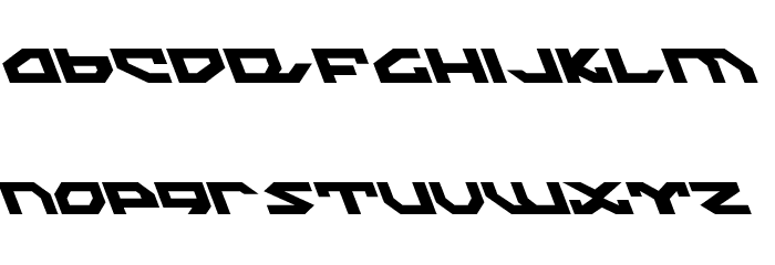 Nightrunner Leftalic Font LOWERCASE