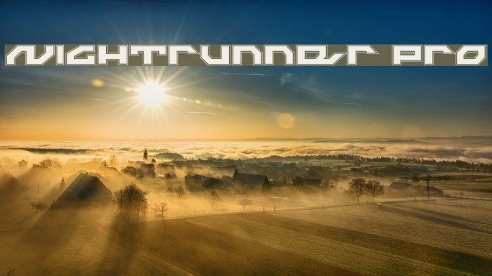 Nightrunner Pro Font examples