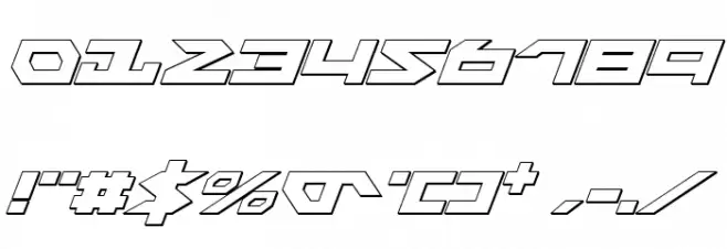 Nightrunner Shadow Italic Font OTHER CHARS