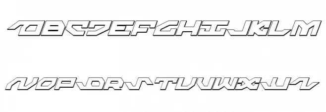 Nightrunner Shadow Italic 字体 大写