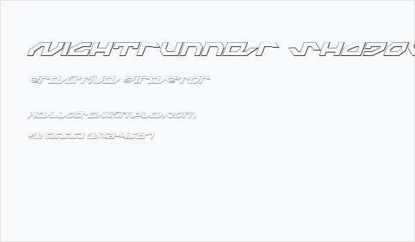 Nightrunner Shadow Italic Business Card