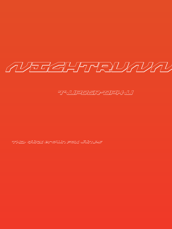 Nightrunner Shadow Italic Poster