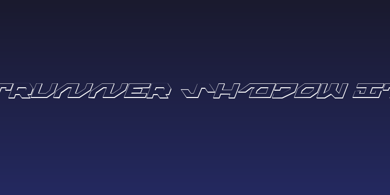 Nightrunner Shadow Italic Social Header