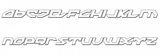 Nightrunner Shadow Italic Font LOWERCASE