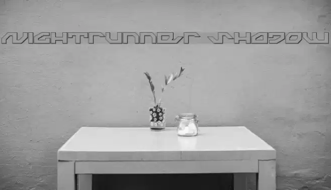 Nightrunner Shadow Font examples