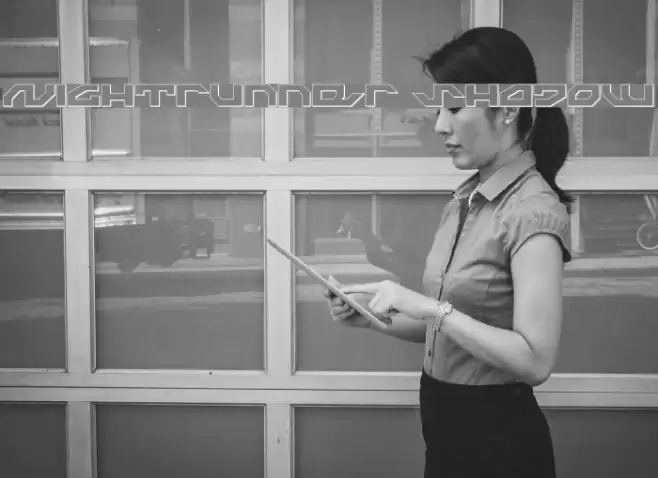 Nightrunner Shadow Font examples