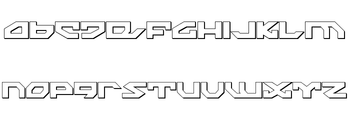 Nightrunner Shadow Font LOWERCASE